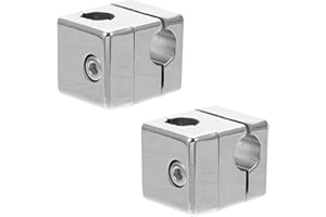 Baluue 2pcs Square Clamp Bracket Stainless Steel Clamp Holder Laboratory Cross Clamp Silver