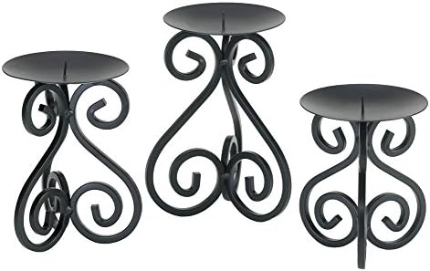 Scrollwork Candle Stand Trio