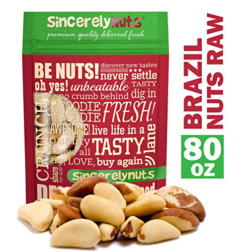 Sincerely Nuts Raw Brazil Nuts No Shell (5Lb Bag) | Premium Healthy Snack Food | Whole, Kosher, Vegan, Gluten Free…
