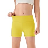 Haloumoning Girls Athletic Shorts Kids High Waisted Dance Biker Shorts | Toddler Girl Gymnastics Shorts, Soft Breathable Fabric, Cheer, Yoga, Running, Volleyball, Workout Shorts