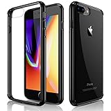 iPhone 7 Plus Case, iPhone 8 Plus Case, Clear Slim Crystal Hybrid Anti-Scratch Transparent Hard Back Cover Soft Flexible Black Bumper Shockproof Cases for Apple iPhone 7 plus & iPhone 8 plus (2017)