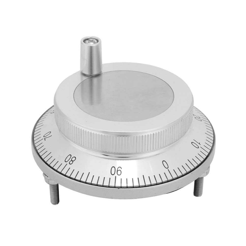 5V 80mm Manual Pulse Generator，100PPR 6Pin CNC Pulser Handwheel，Manual Pulse Generator Rotary Encoder Pulser Rotary Encoder for zero adjustment and segmentation of CNC machine tools