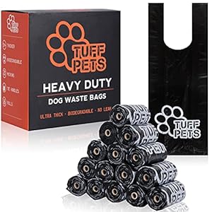 Tuff-Pets-50-Stronger-Dog-Poo-Bags-Biodegradable-Eco-Doggie-Poop-Bags-with-Tie-Handles-on-a-Roll-Cornstarch-16-Dispenser-Refill-Rolls-Thick-Doggy-Waste-Bags Tuff Pets 50% Stronger Dog Poo Bags | Biodegradable Eco Doggie Poop Bags with Tie Handles on a Roll Cornstarch | 16…