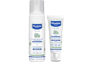 Mustela Baby Cradle Cap Bundle - Natural Baby Shampoo & Cradle Cap Cream - with Natural Avocado - 2 Piece Set