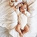 Colored Organics Baby Organic Cotton Kimono Bodysuit - Long Sleeve Infant Side Snap One Piece - 6-12 Months Natural