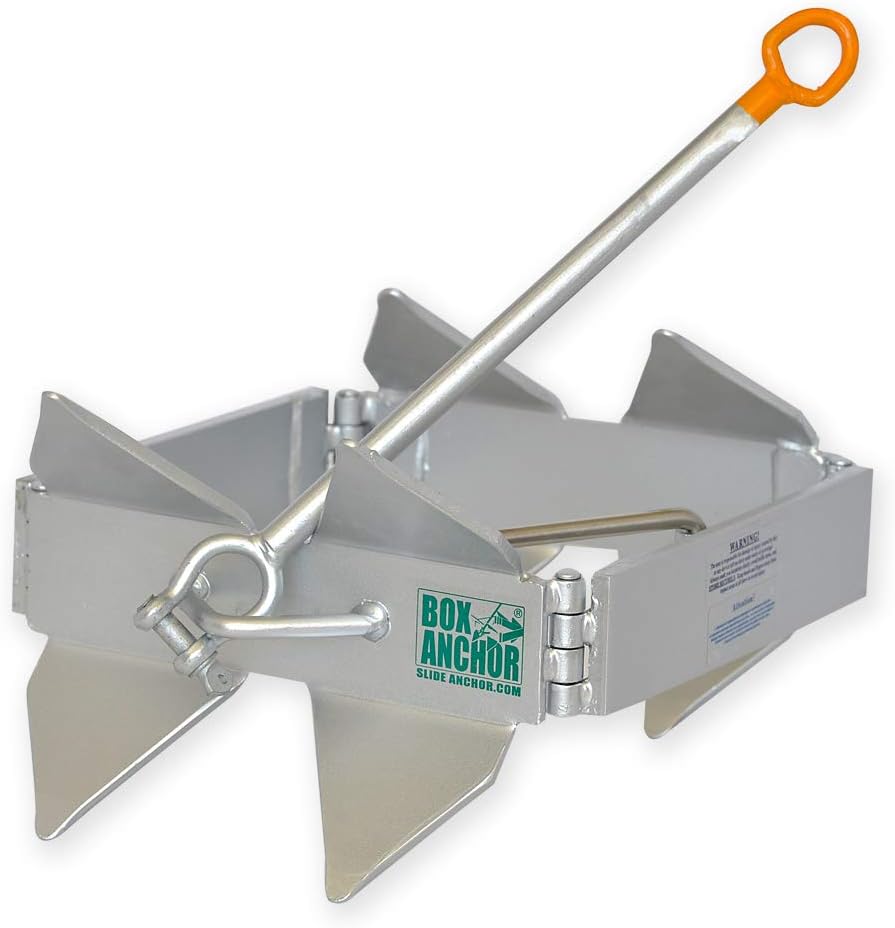 Slide Anchor - Box Anchor for Offshore Boat Anchoring - Includes Storage Bag (Bag Colors May Vary) : Sports & Outdoors
