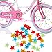 MeiMeiDa Bike Accessories for Kids Girls Bike Bicycle Decorations Including Pink Bike Handlebar Grips, Bike Streamers, Star Bike Wheel Spokes, Flower Bell and Pinwheelthumb 4