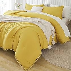 annadaif Mustard Yellow Comforter Set King