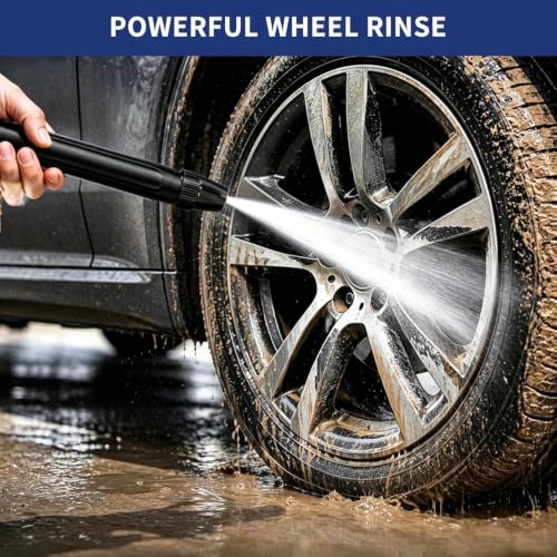 Hosday Powerful High Pressure Sprayer, 2026 Upgrade Garden Hose Spray Gun, High-Strength Aluminum Alloy Core, A Must-Have for for Watering Plants and Vegetables, Car Washing (2PC)