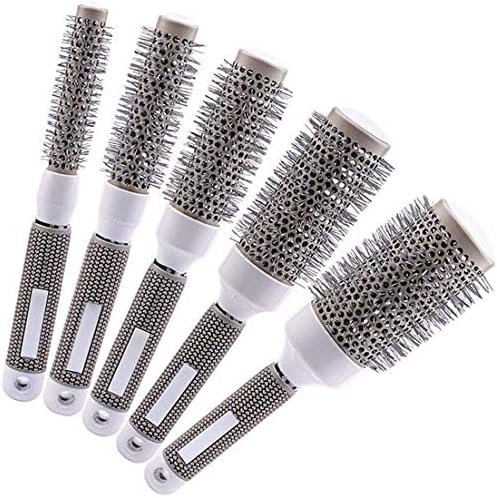 DELFINO Round Hair Brush Curled Ceramic Hair Styling Brush
