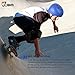 JBM Skateboard Helmet CPSC ASTM Certified Impact resistance Ventilation for Multi-sports Cycling Skateboarding Scooter Roller Skate Inline Skating Rollerblading Longboard