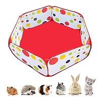 Amakunft Portable Small Animals Playpen, Outdoor/Indoor Pop Open Pet Exercise Fence, Guinea Pig Accessories Metal Wire Yard Fence C&C Cage Tent for Rabbits, Hamster, Chinchillas and Hedgehogs
