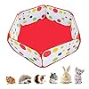 Amakunft Portable Small Animals Playpen, Outdoor/Indoor Pop Open Pet Exercise Fence, Guinea Pig Accessories Metal Wire…