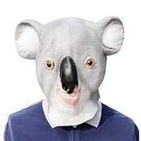 MaiYi Halloween Animal Head Mask Cosplay Masquerade Emulational Latex Masks - Pigeon/Black Cat/Koala