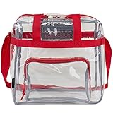 Eastsport Clear NFL Stadium Approved Tote, Sport Red