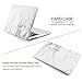 iDOO Marble Pattern Case for [ MacBook Air 11 inch ] (Model: A1370 and A1465 )- Matte Rubber Coated Hard Shell Cover - White
