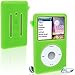 iGadgitz KV-W3ZZ-WXUE Silicone Skin Case Cover Compatible with Apple iPod Classic 80GB, 120GB & 6th Gen 160GB - Green