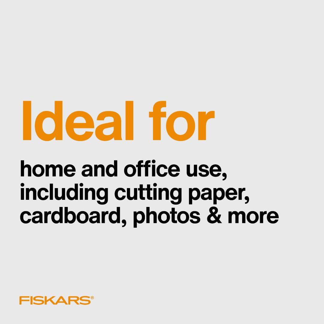 FISKARS All Purpose Scissors - High Performance and Designed for Comfort and Cutting - Sharp to Cut but Soft to Hold. Perfect for Art, Crafts and the Office