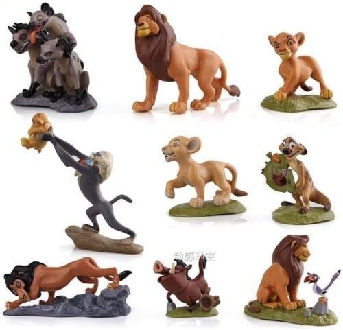 The Lion King Figures, MONSHAPE 9 pcs Disney Action Figures Simba Nala Rafiki Pumba Zazu Timon Mufasa PVC Action Figures Collection Movie Classic Toys Best Gift by MONSHAPE