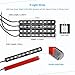 Car LED Strip Interior Light Kit Under Dash Lighting YITAMOTOR Atmosphere Neon Lights, 16 Colors 36 LED 5050 SMD Multicolor RGB Wireless IR Remote Control, 4pcs, Waterproof, DC 12V