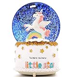Unicorn Snow Globe, VECU 3.14 Inch Unicorn Music