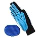 Aivituvin Pet Grooming Glove Dog Brush Compatible Dog & Cat,Horse with Short & Long Hair-Deshedding Gloves-Rubber Massage Tips Hair Remover Mitt with Five Finger Design-Double Side Use