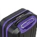 Olympia USA Apache II 21 Inch Expandable Rolling Carry On Lightweight Hardside Double 4 Wheel Spinner Luggage Suitcase with Locking System and Hidden Laptop Compartment, Black/Purple