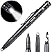 Cenawin Tactical Pen, Self Defense Pen Multi-functional With Tactical LED Flashlight + Ballpoint Pen + Glass Breaker + Multi Tool for Survival Outdoor Travelling Hiking Camping Gift (Black 4 in 1)
