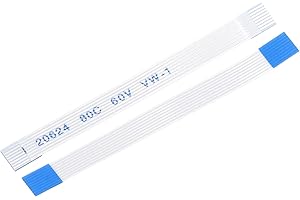 MECCANIXITY FFC FPC Flat Flexible Cable, 8 Pin 0.5mm Pitch 50mm Long (A Type) for LCD 3D Printer Camera DVD TV Laptop Audio Pack of 10