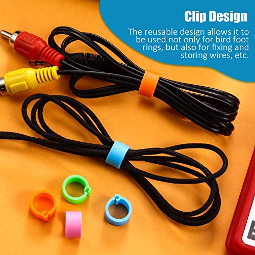 Vogelringe Taubenringe Wachtelringe Hühnerringe 200 Stück Kunststoff Identifizierung Ring Geflügel Band Klemmringe zum Markierung für Vogel Papagei Taube Wachtel Küken 8 mm Gemischte Farben – Bild 8