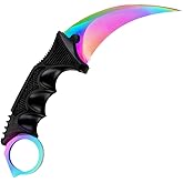 Milaloko Karambit Knife Trainer No Offensive Karambit Trainer Stainless Steel Without Cutting Edge Practice Training Knife wi