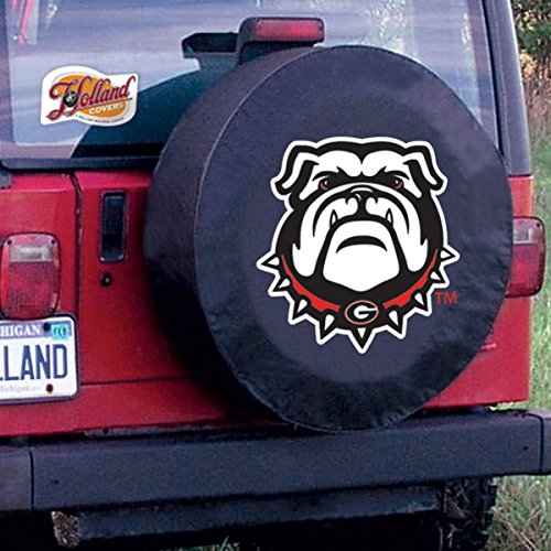 Holland Bar Stool TCYGA-DogBK-32 1/4 x 12 Georgia "Bulldog" Tire Cover-Black - Thumbnail 2