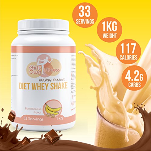 Diet Whey Protein Shake for Women, Build Lean Muscle, 33 servings, 1