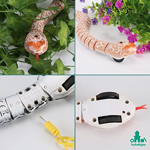 hshdnjee Realistic Remote Control Snake Toy RC&Robot Snake Fast Moving Alive Slithering Snake