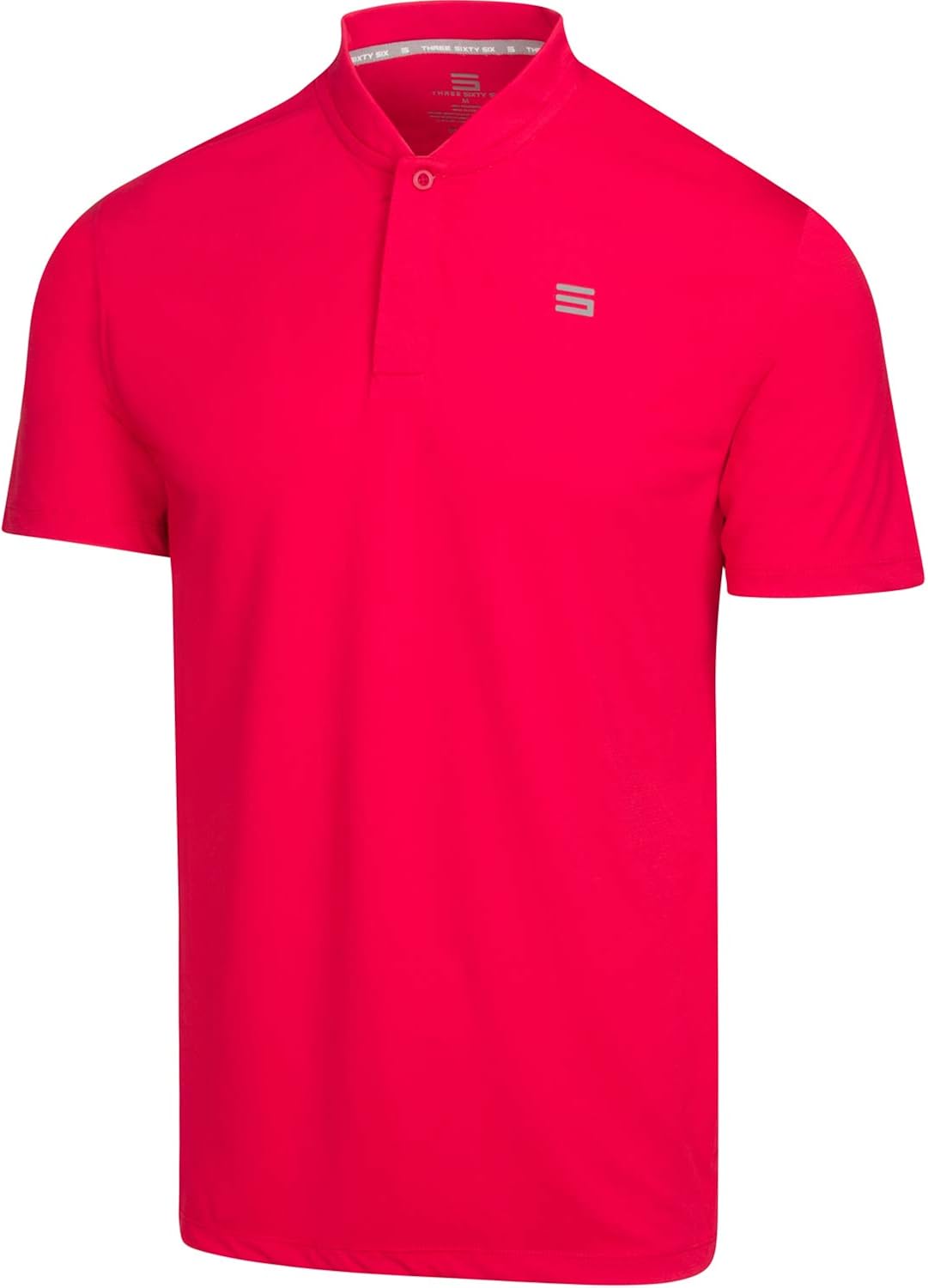 Three Sixty Six Quick Dry Collarless Golf Shirts for Men - Short Sleeve Casual Polo, Stretch Fabric: Clothing