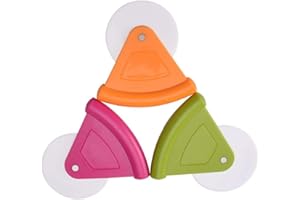 RASTKY Plastic Pizza Cutter Wheel Durable Baking Tool for Quick Cutting Pizza for Home Kitchen 11.5 * 10.5cm (Pink)