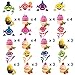 42 Pieces Shark Cake Topper for Baby Shark Birthday Party Supplies Cupcake Decorations(12 Colors)