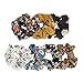 Ondder Chiffon Flower Hair Scrunchies Large Hair Bow Chiffon Ponytail Holder Bobbles Elastic Colorful Scrunchy Hair Bands Ties, 7 Pieces