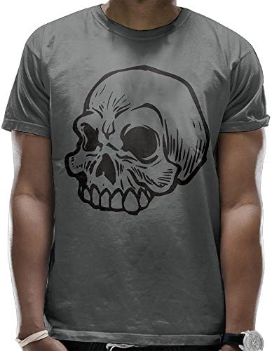 Ghost Skull Black &amp; White Graphic T-Shirt Day Of The Dead Shirts Summer Men's Short-Sleeved T-Shirts