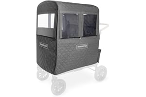 WONDERFOLD Cold Weather Shield Stroller Cover for Winter Made of Premium Breathable Cationic Fabric Filled with Cotton for Warmth, Hook-and-Loop Window Openings (Fts Only W4 Elite/Luxe)