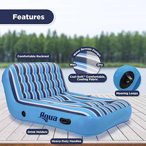 Aqua Floating Pool Chair & Lake Raft with Pillow 2