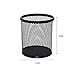 Zmaomaoy ARDOUR VAN Sudopo AIMI 2pcs Black Round Steel Mesh Pen Container Pencil Cups Desk Organizers Holders 3.5 inch for Home Office