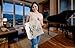 Reusable Canvas Bag - Attractive Tote Bag with Printed Music Theme. Durable with Double Stitch and Sturdy Shoulder Straps to Handle Music Lesson Books. Made in USA (Music)