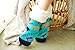 Pudus Horse Aqua Cozy Winter Slipper Socks for Women and Men with Non-Slip Grippers and Faux Fur Sherpa Fleece - Adult Regular Fuzzy Socks