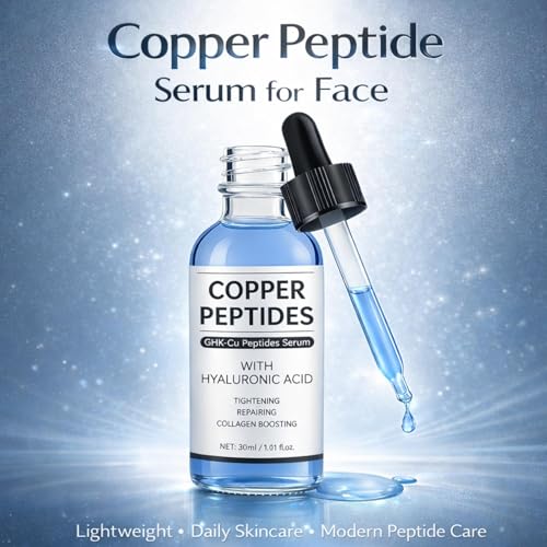 YOOJ® GHK‑Cu Copper Peptide Face Serum, Anti‑Aging Hydrating Repair Serum, Skin Barrier Repair & Lightweight Moisturizer for Daily Skincare, 30ml
