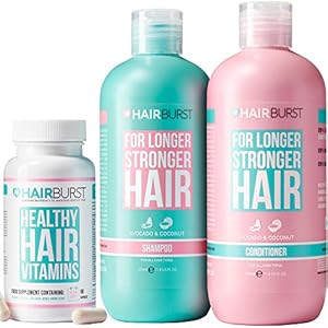 Hairburst Shampoo, Conditioner & Original Vitamin Bundle - All Natural Hair Growth Vitamins - Hair Growth and Anti Hair…