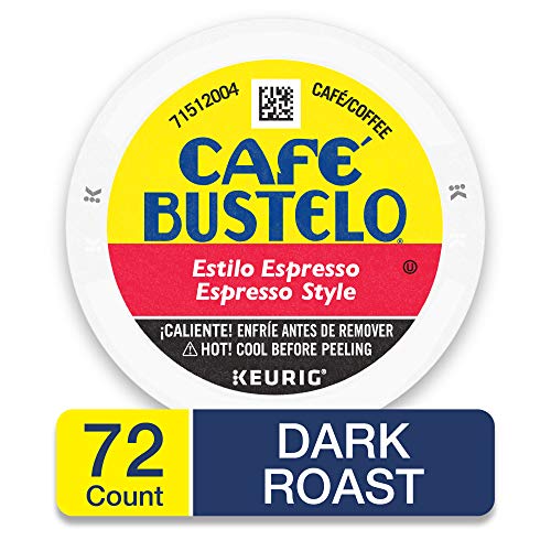 Caf&eacute; Bustelo Espresso Coffee Pod Capsules for Espresso Machines, 72 Count