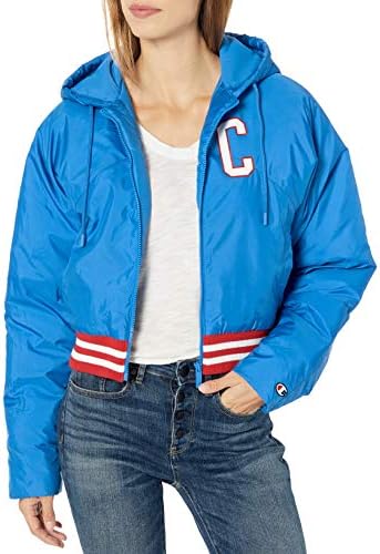 champion windbreaker womens blue