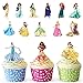 AKGifts The Disney Girls / Princesses Cup Cake Toppers - 14 Edible Stand Up Decorations (7 - 10 BUSINESS DAYS DELIVERY FROM UK)