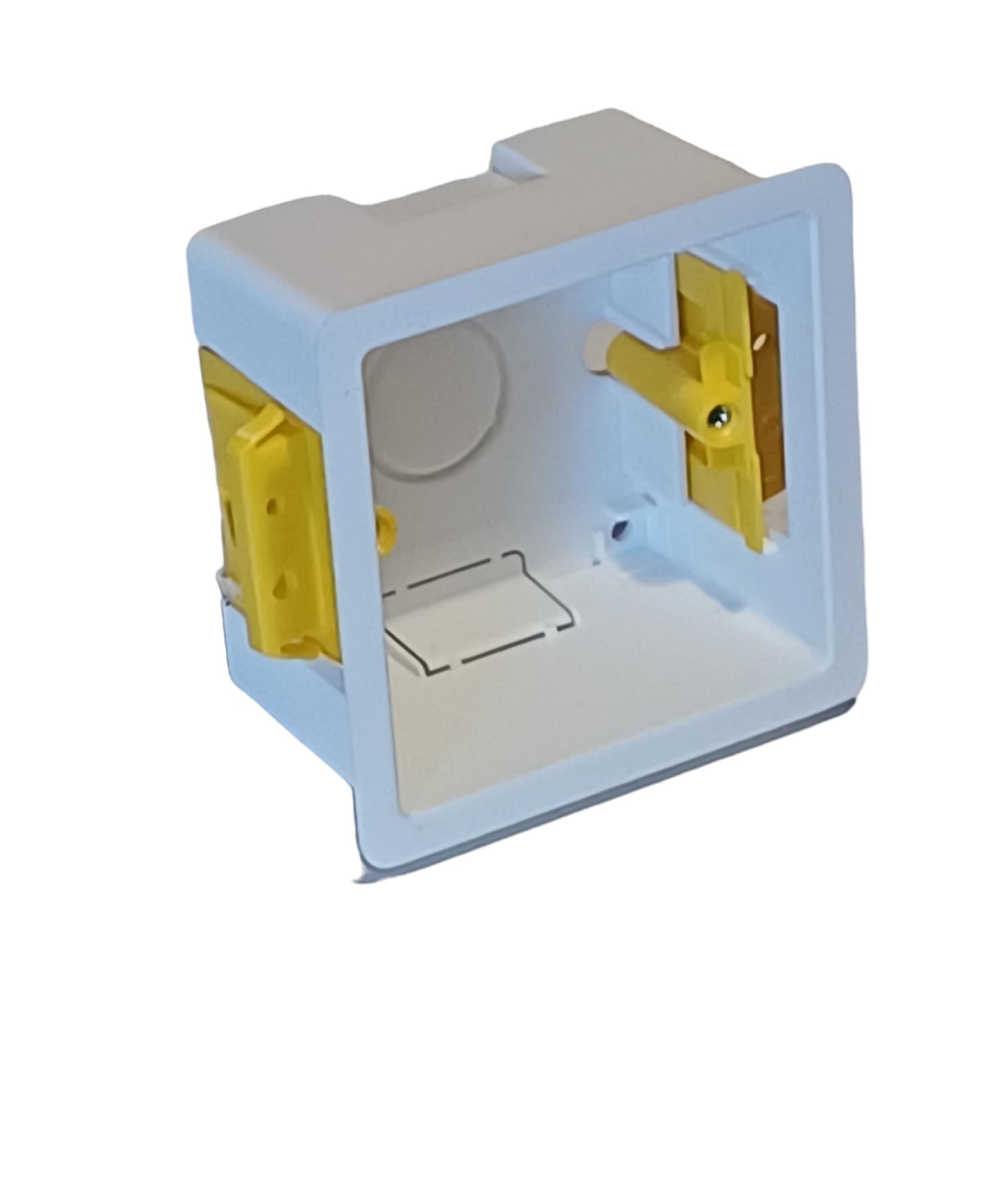 Éabcon Plasterboard Dry Wall Back Box, 47mm Deep, 1 Gang, Single, White